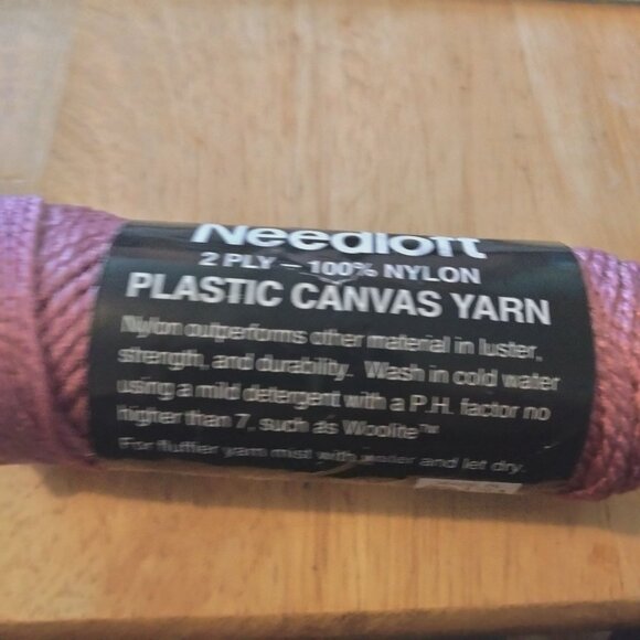 Needloft Lavender Plastic Canvas Yarn 2 Nylon 92 Yards - Picture 4 of 5